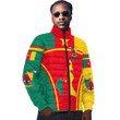 Africa Zone Clothing - Cameroon Active Flag Padded Jacket A35