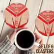 Africa Zone Coasters (Sets of 6) - Delta Sigma Theta Sporty Style Coasters | africazone.store
