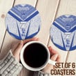 Africa Zone Coasters (Sets of 6) - Zeta Phi Beta Sporty Style Coasters | africazone.store
