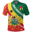 Africa Zone Clothing - Ghana Special Flag Polo Shirt A35