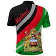 Africa Zone Clothing - Malawi Special Flag Polo Shirt A35