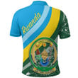 Africa Zone Clothing - Rwanda Special Flag Polo Shirt A35