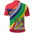 Africa Zone Clothing - Mauritius Special Flag Polo Shirt A35