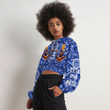 Africa Zone Clothing - Zeta Phi Beta Style Painting and Pattern Africa Croptop Hoodie A35 | Africa Zone