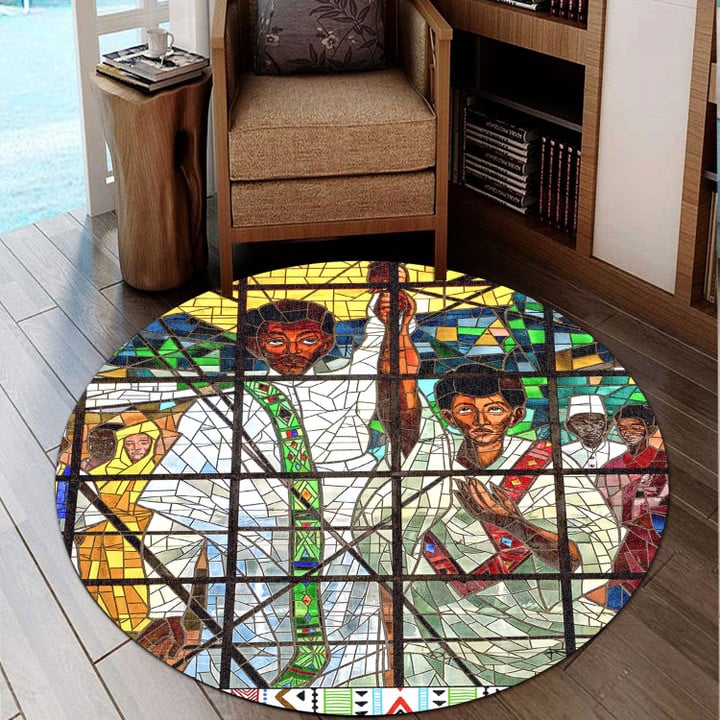 Africazone Round Carpet - Ethiopian Orthodox Round Carpet | Africazone
