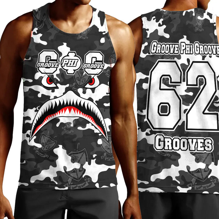 Africazone Clothing - Groove Phi Groove Full Camo Shark Tank Top A7 | Africazone
