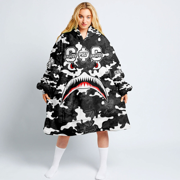 Africazone Clothing - Groove Phi Groove Full Camo Shark Oodie Blanket Hoodie A7 | Africazone