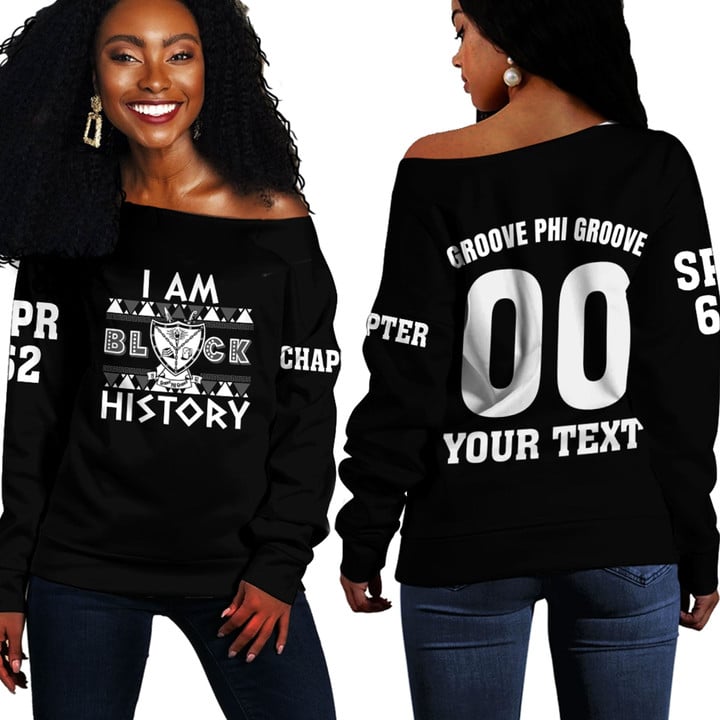 Africazone Clothing - Groove Phi Groove Black History Off Shoulder Sweaters A7 | Africazone
