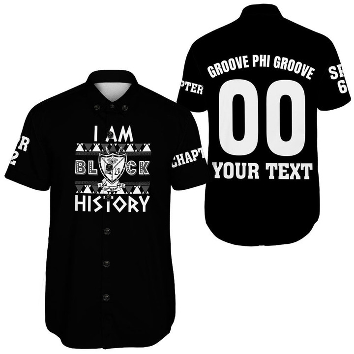 Africazone Clothing - Groove Phi Groove Black History Short Sleeve Shirt A7 | Africazone