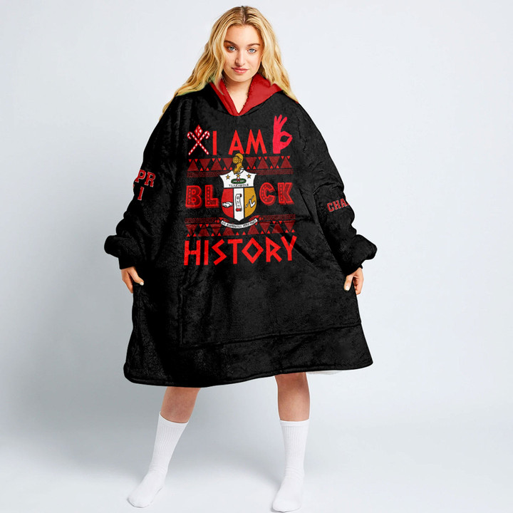 Africazone Clothing - Kappa Alpha Psi Black History Oodie Blanket Hoodie A7 | Africazone