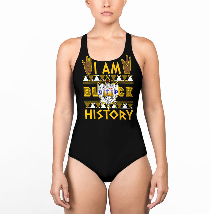 Africazone Clothing - Sigma Gamma Rho Black History Women Low Cut Swimsuit A7 | Africazone