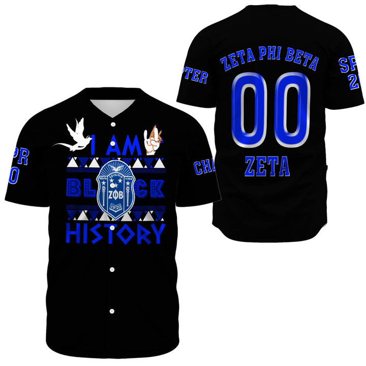 Africazone Clothing - Zeta Phi Beta Black History Baseball Jerseys A7 | Africazone