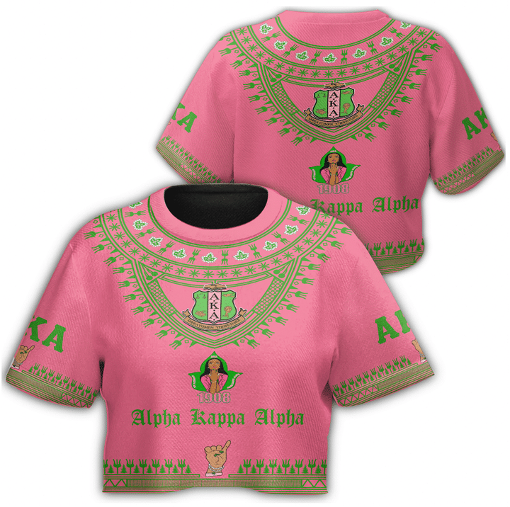 Africa Zone Clothing - AKA Sorority Dashiki Croptop T-shirt A31