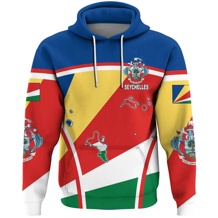Africa Zone Clothing - Seychelles Active Flag Hoodie A35