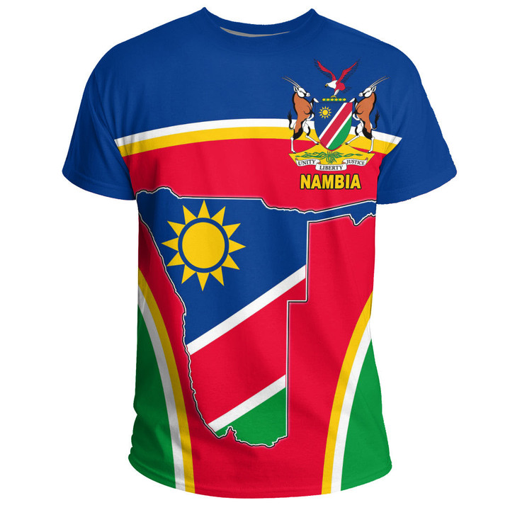 Africa Zone Clothing - Nambia Active Flag T-Shirt A35