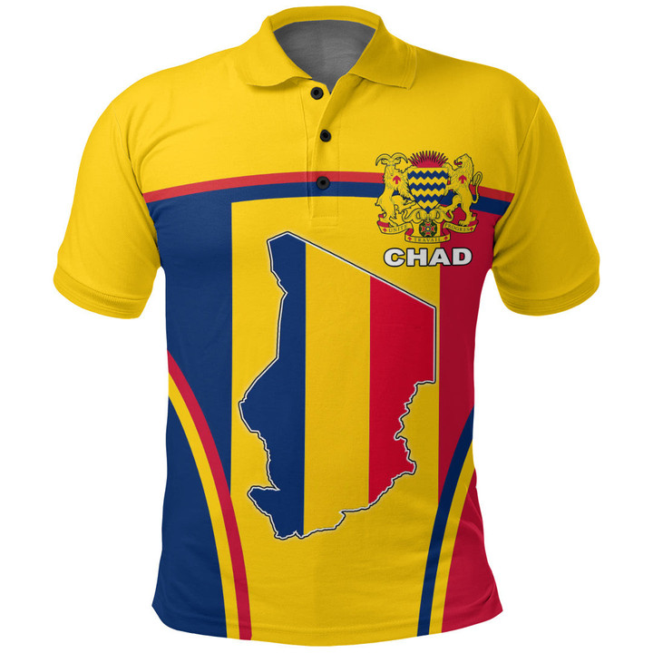 Africa Zone Clothing - Chad Active Flag Polo Shirt A35