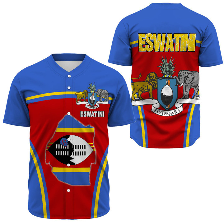 Africa Zone Clothing - Eswatini Active Flag Baseball Jersey A35