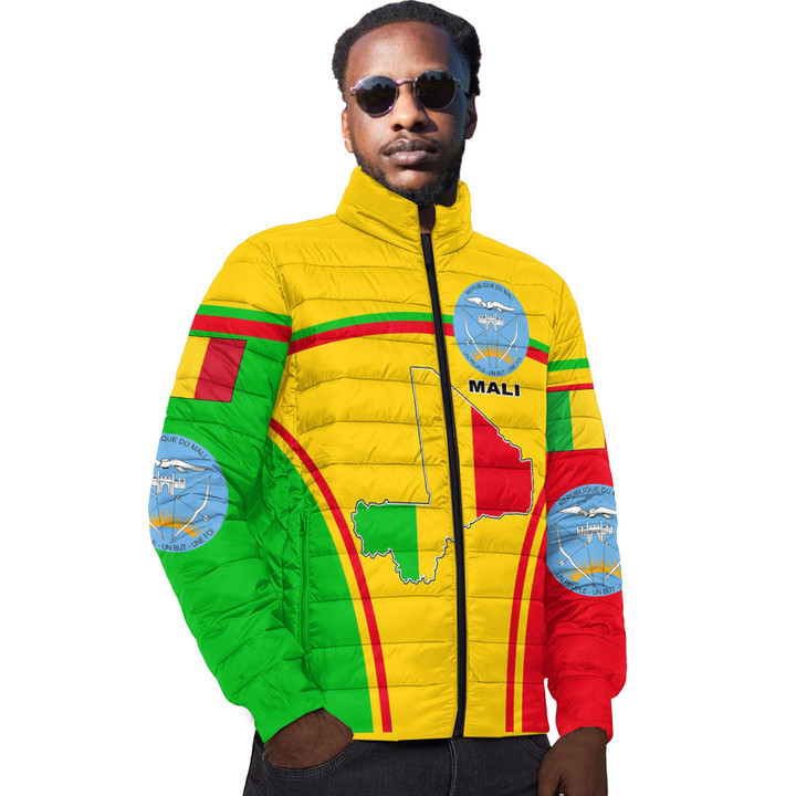 Africa Zone Clothing - Mali Active Flag Padded Jacket A35