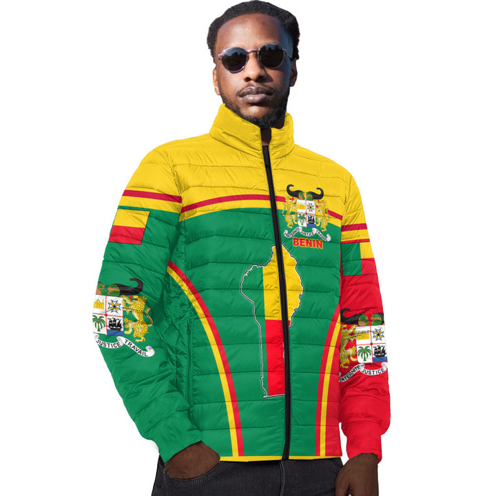 Africa Zone Clothing - Benin Active Flag Padded Jacket A35