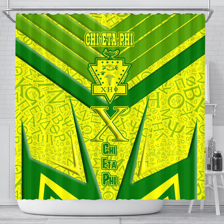 Africa Zone Shower Curtain - Chi Eta Phi Sporty Style Shower Curtain | africazone.store
