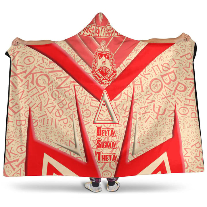 Africa Zone Hooded Blanket - Delta Sigma Theta Sporty Style Hooded Blanket | africazone.store
