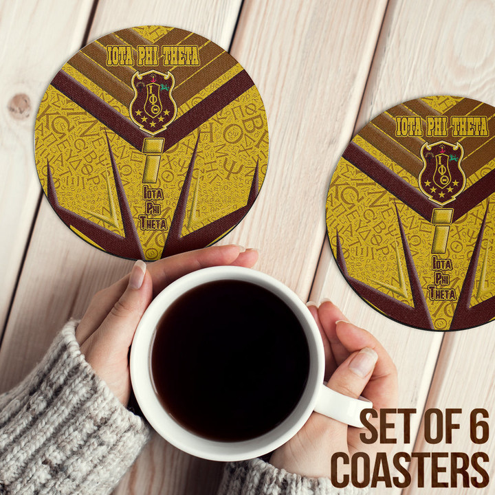 Africa Zone Coasters (Sets of 6) - Iota Phi Theta Sporty Style Coasters | africazone.store
