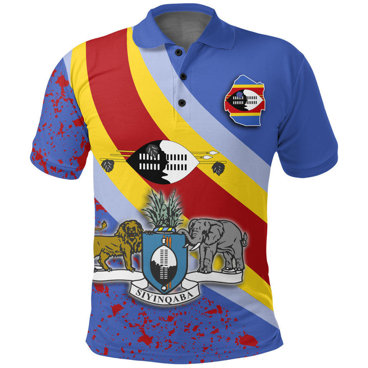 Africa Zone Clothing - Eswatini Special Flag Polo Shirt A35