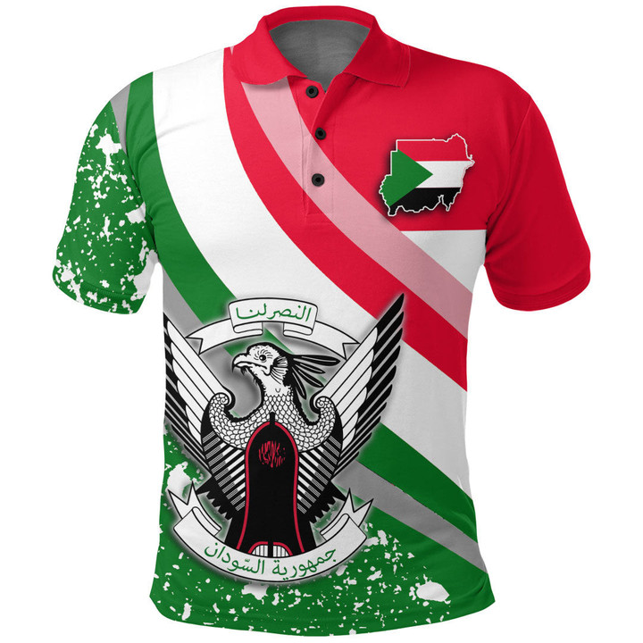 Africa Zone Clothing - Sudan Special Flag Polo Shirt A35