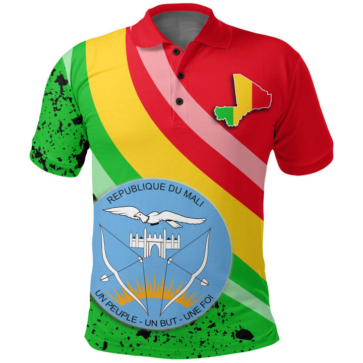 Africa Zone Clothing - Mali Special Flag Polo Shirt A35