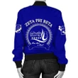 Zeta Phi Beta Pearl Blue Bomber Jacket