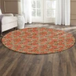 Africa Zone Carpet - Ankara African Flora Round Carpet J5