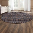 Africa Zone Carpet - Traditional Coffee Bogolan Round Carpet J5