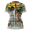 Africazone Clothing - Ethiopian Orthodox Flag Rugby V-neck T-shirt A7 | Africazone