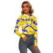 Africazone Clothing - Sigma Gamma Rho Full Camo Shark Women's Stretchable Turtleneck Top A7 | Africazone
