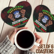 Africa Zone Coasters (Sets of 6) - Phi Beta Sigma Juneteenth Coasters A31