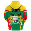 Africa Zone Clothing - Benin Active Flag Hoodie A35