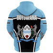 Africa Zone Clothing - Botswana Active Flag Hoodie A35