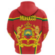 Africa Zone Clothing - Morocco Active Flag Hoodie A35