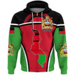 Africa Zone Clothing - Malawi Active Flag Zip Hoodie A35