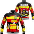 Africa Zone Clothing - Uganda Active Flag Baseball Jacket A35