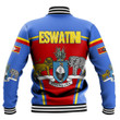 Africa Zone Clothing - Eswatini Active Flag Baseball Jacket A35