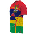 Africa Zone Clothing - Mauritius Active Flag Baseball Jersey A35