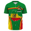 Africa Zone Clothing - Ethiopia Lion Active Flag Baseball Jersey A35