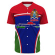 Africa Zone Clothing - Gambia Active Flag Baseball Jersey A35