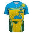Africa Zone Clothing - Rwanda Active Flag Baseball Jersey A35