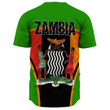 Africa Zone Clothing - Zambia Active Flag Baseball Jersey A35