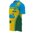 Africa Zone Clothing - Rwanda Active Flag Baseball Jersey A35