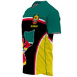 Africa Zone Clothing - Mozambique Active Flag Baseball Jersey A35