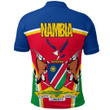 Africa Zone Clothing - Namibia Active Flag Polo Shirt A35