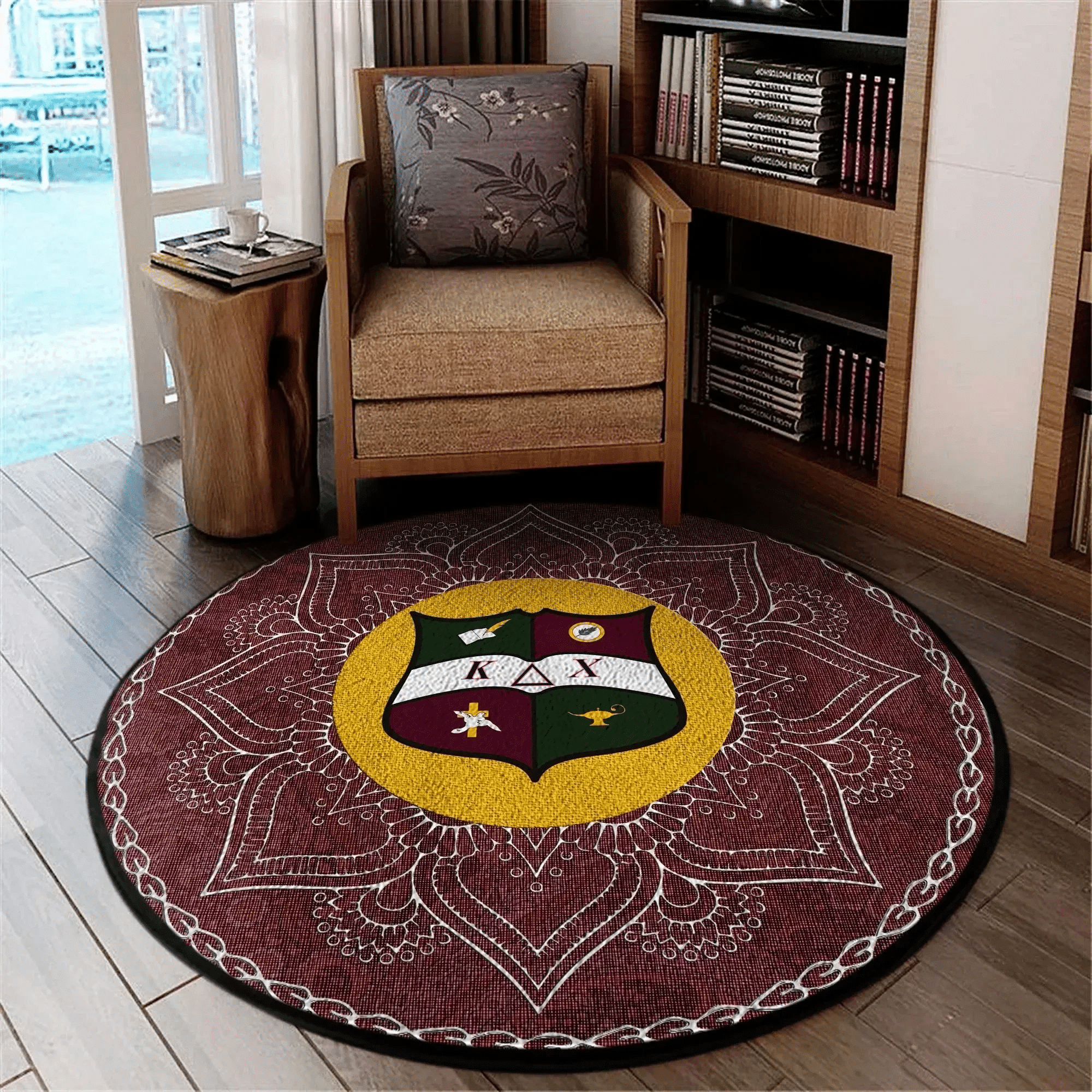 Africa Zone Carpet - KDC Sorority Floral Round Carpet